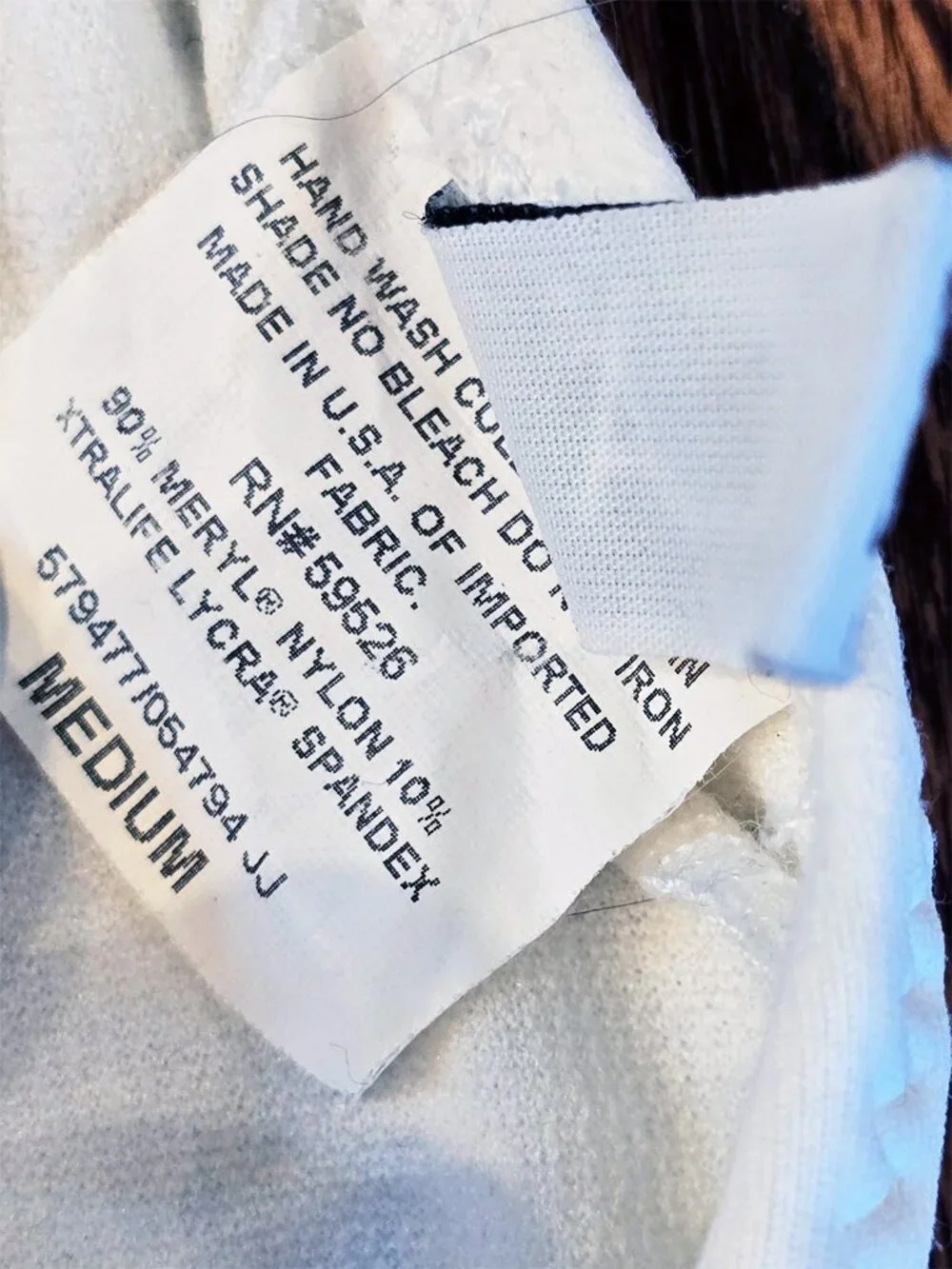 Anthropologie Becca White & Blue Porcelain Triangle Halter Bikini Size Medium